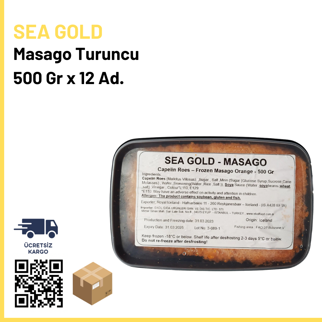 Sea Gold Masago (Cappelin Roes) Turuncu 500 Gr