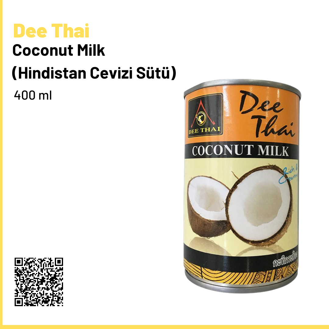 Dee Thai Coconut Milk (Hindistan Cevizi Sütü) 400 ml