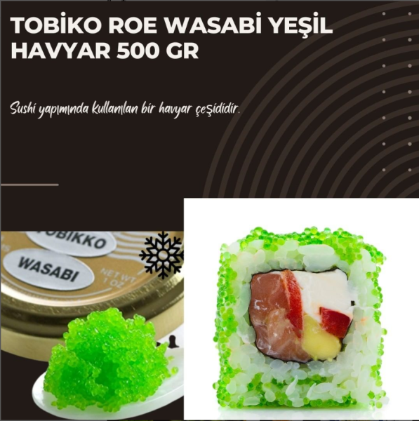 Tobiko Cavka Wasabi Yeşil Havyar 500 gr