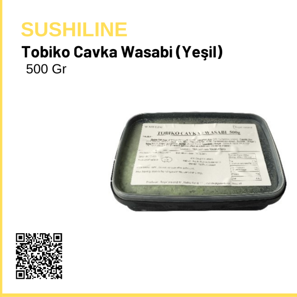 Tobiko Cavka Wasabi (Yeşil) Balık Yumurtası 500 gr