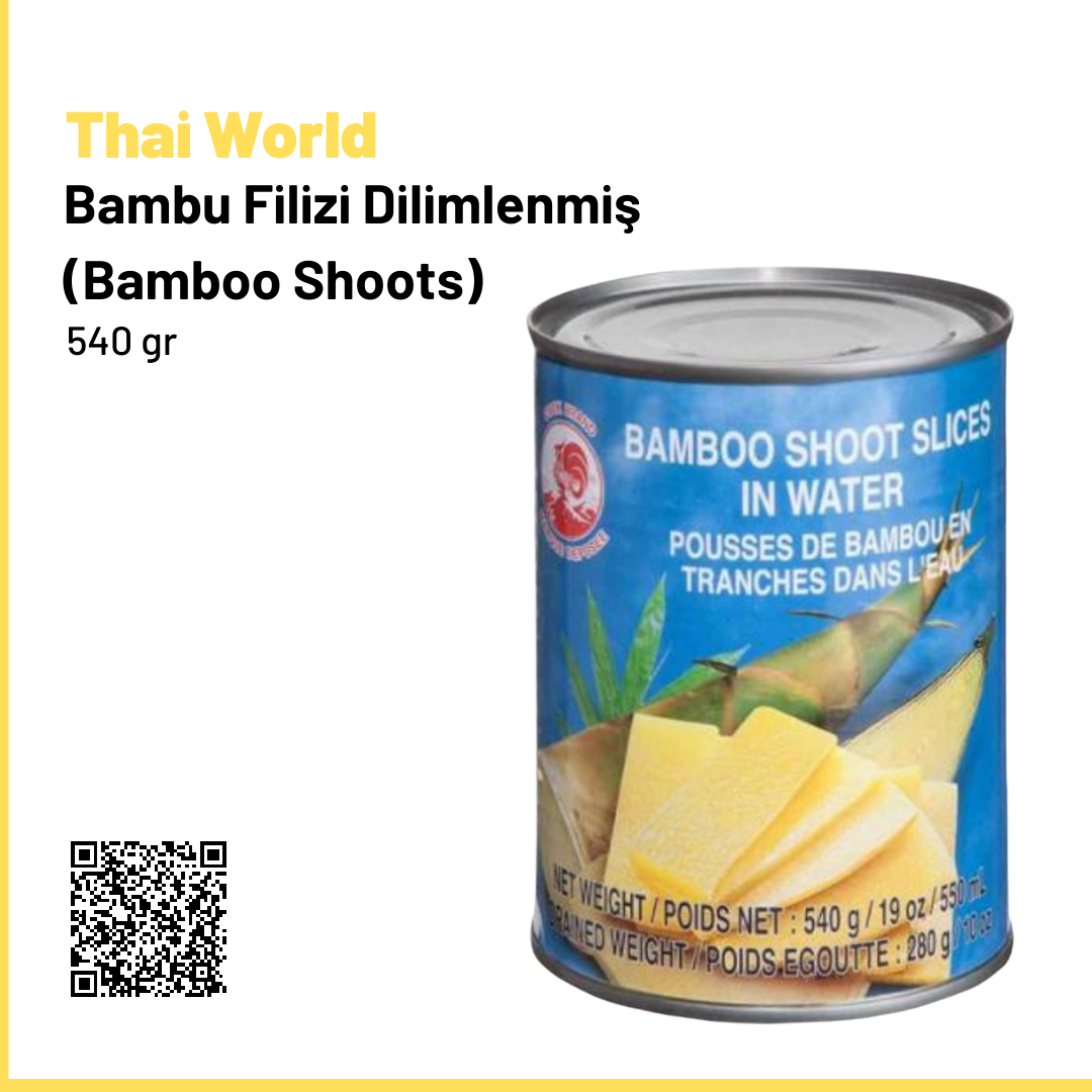 Thai World Bambu Filizi Dilimlenmiş 540 gr (Bamboo Shoots)