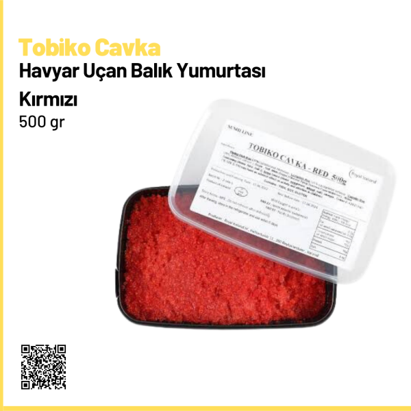 Tobiko Cavka Kırmızı 500  Gr (Tobikko Red 500 g)