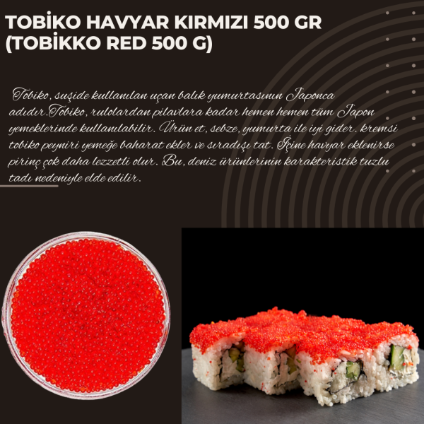 Tobiko Cavka Kırmızı 500  Gr (Tobikko Red 500 g)