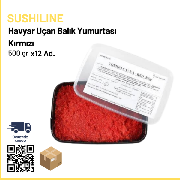 Tobiko Cavka Kırmızı Balık Yumurtası 500 gr x12 (Ad: 1300₺)