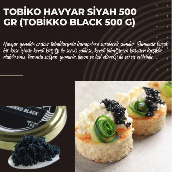 Tobiko Havyar Siyah 500 Gr (Tobikko Black 500 g)