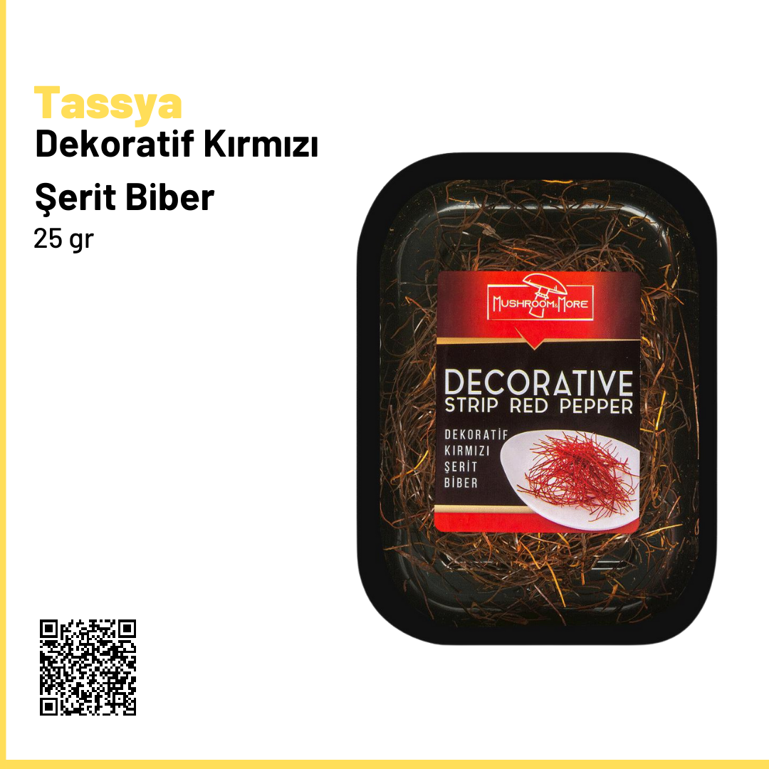 Tassya Dekoratif Kırmızı Şerit Biber 25gr