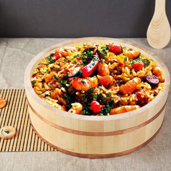 Bambu Sushi Pirinç Dinlendirme Küveti Bambu 52 Cm x 14 Cm
