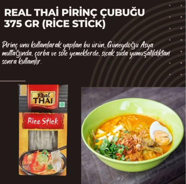 Real Thai Pirinç Çubuğu 375 gr (Rice Stick)