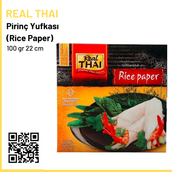 Real Thai Pirinç Yufkası 100 gr 22 cm (Rice Paper)