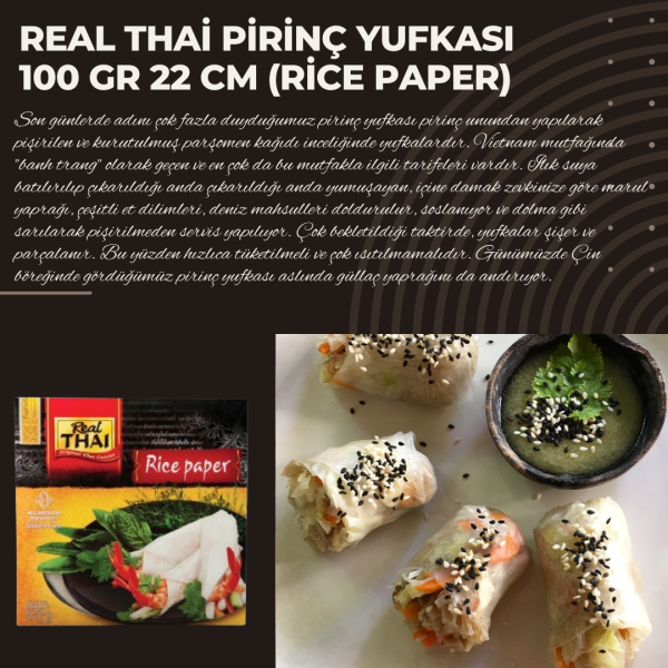 Real Thai Pirinç Yufkası 100 gr 22 cm (Rice Paper)