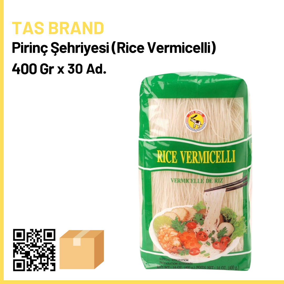 Tas Brand Pirinç Şehriyesi (Rice Vermicelli) 400 Gr x 30 (Ad: 110₺)