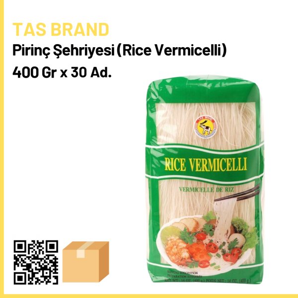 Tas Brand Pirinç Şehriyesi (Rice Vermicelli) 400 Gr x 30 (Ad: 110₺)