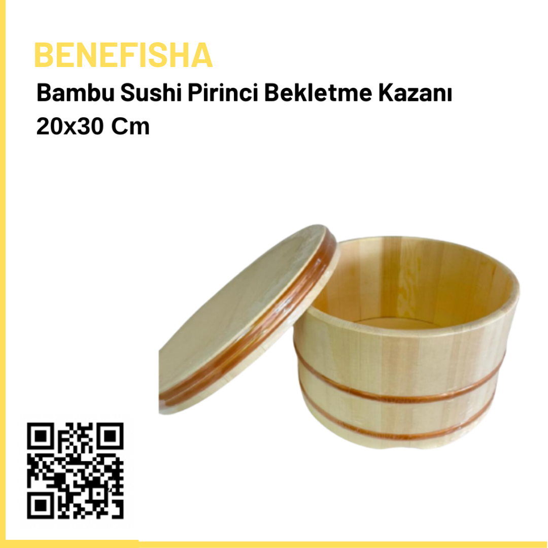 Benefısha Ssca05 Bambu Sushi Pirinci Bekletme Kazanı (Kabı) 20x30 Cm