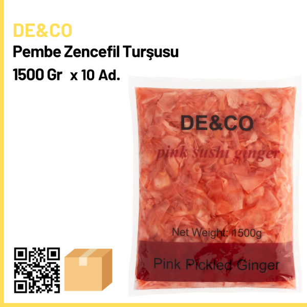 De&Co Pembe Zencefil Turşusu 1500 Gr x10 (Ad: 199₺)