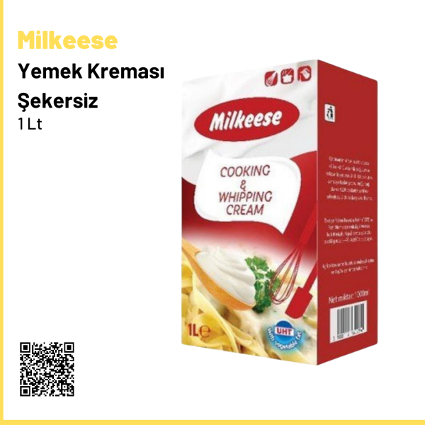 Milkeese Yemek Kreması Şekersiz 1 Lt