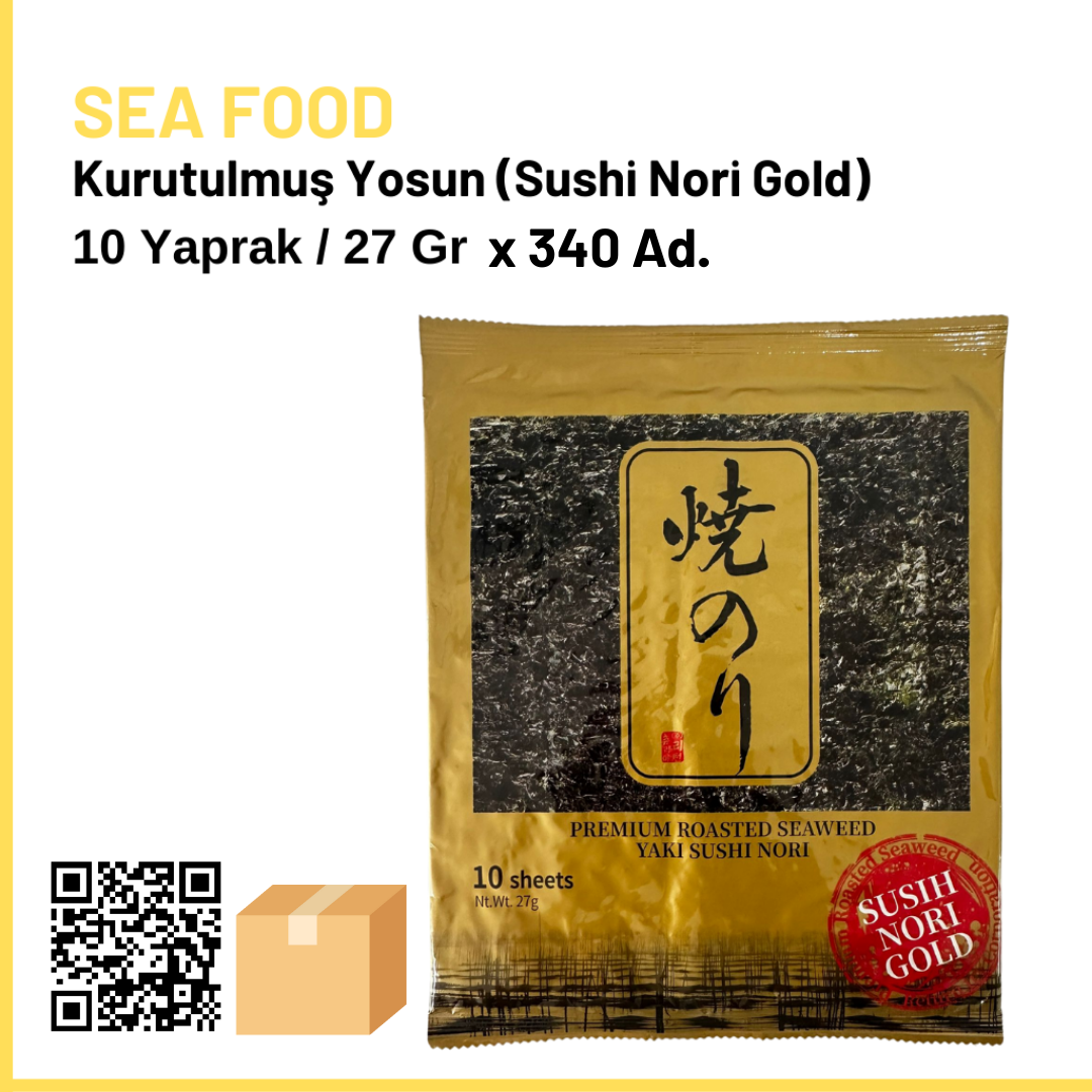 Sea Food Kurutulmuş Yosun (Sushi Nori Gold) 10 Yaprak 27 Gr x340 (Ad: 110₺)