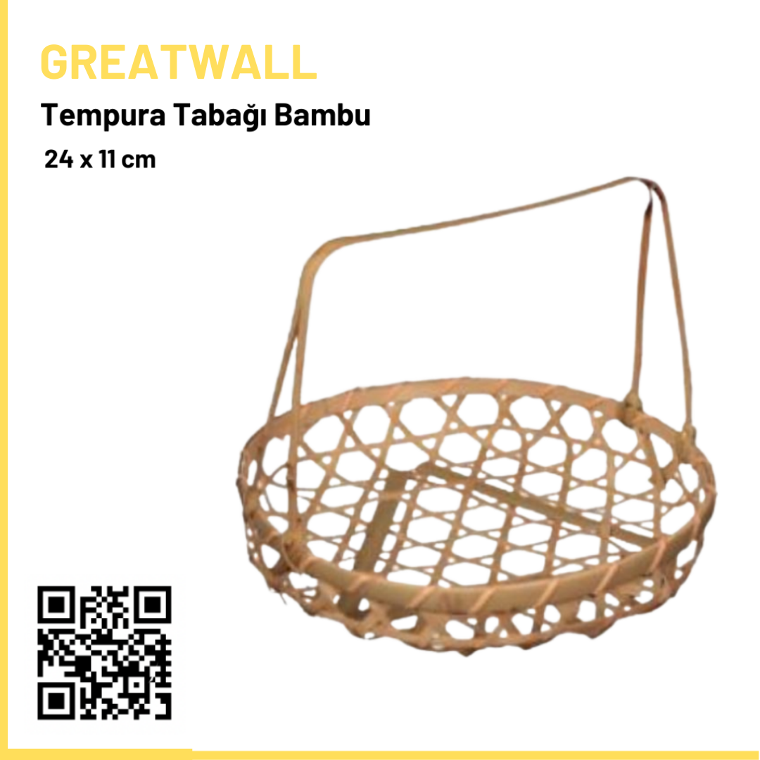 Tempura Tabağı Bambu 24 x 11 cm