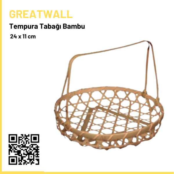 Tempura Tabağı Bambu 24 x 11 cm