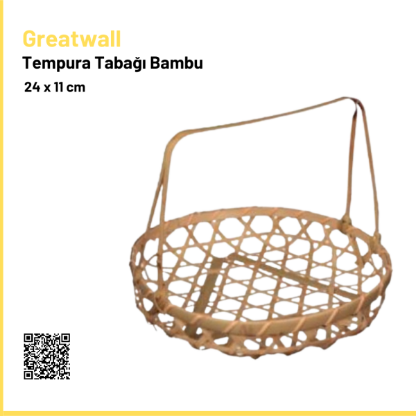 Tempura Tabağı Bambu 24 x 11 cm