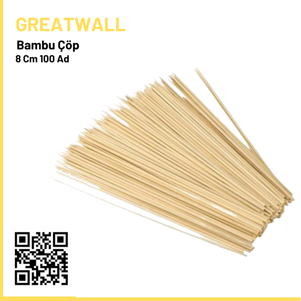 Bambu Çöp Şiş 8 Cm 100 Ad