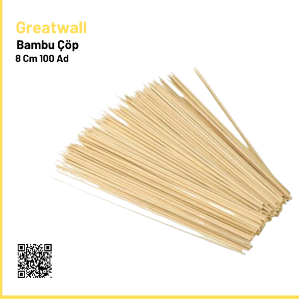 Bambu Çöp Şiş 8 Cm 100 Ad