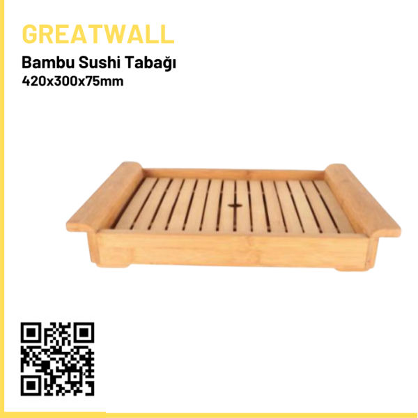 Bambu Sushi Tabağı 42x30x7,5 Cm