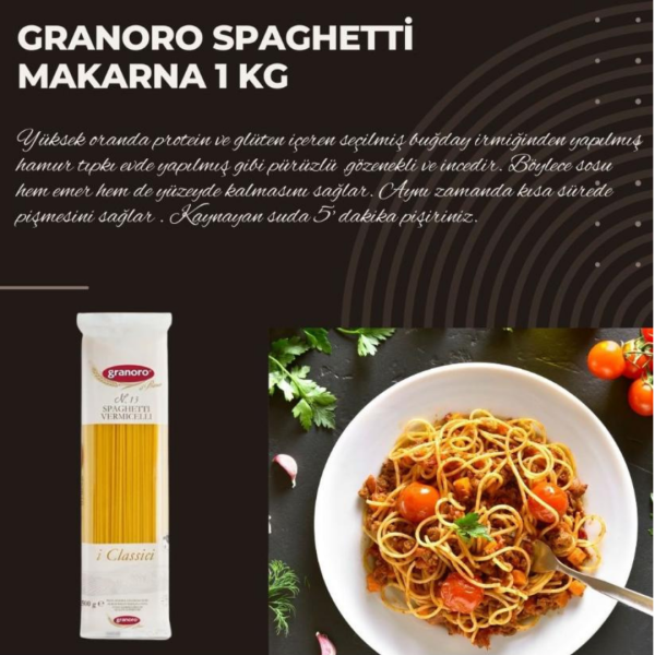 Granoro Spaghetti Makarna 1 Kg