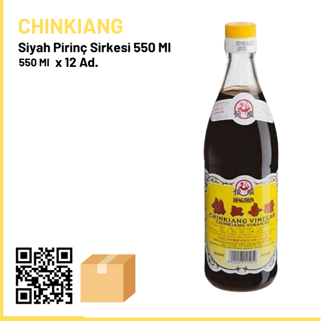 Chinkiang Siyah Pirinç Sirkesi 550 Ml x12 (Ad: 165₺)
