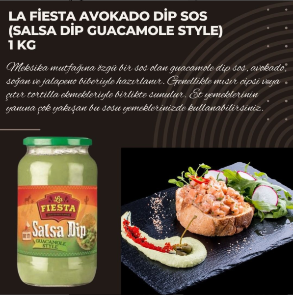 La Fiesta Avokado Dip Sos (Salsa Dip Guacamole Style) 1 kg