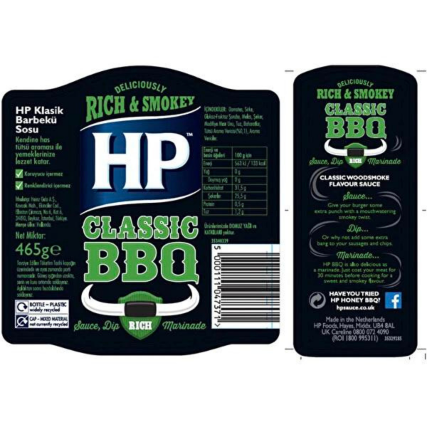 HP Klasik Barbekü Sosu 465 g