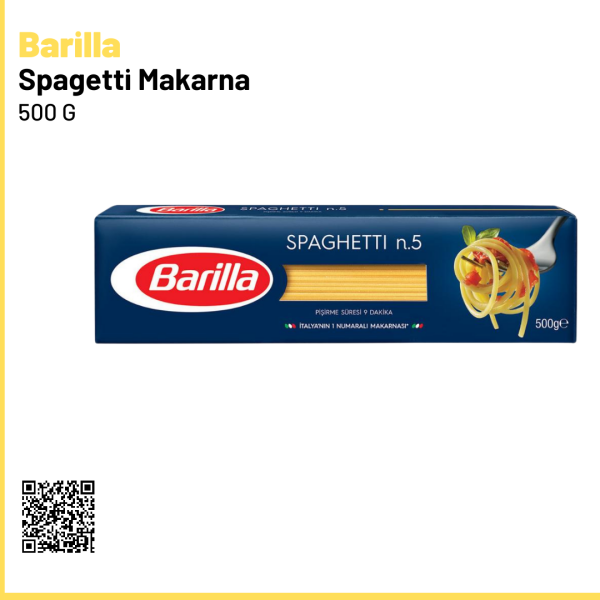 Barilla Spagetti (Spaghetti) Makarna 500 G