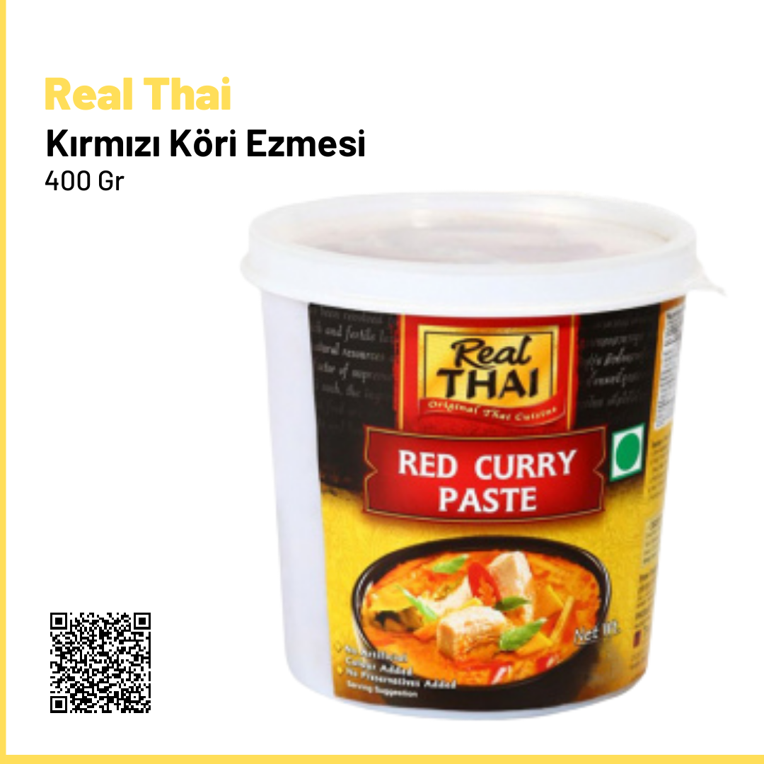 Real Thai Kırmızı Köri Ezmesi 400 gr Red Thai Red Curry