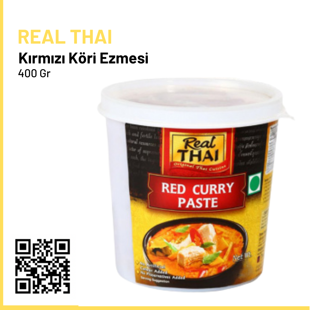 Real Thai Kırmızı Köri Ezmesi 400 gr Red Thai Red Curry