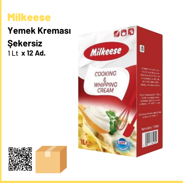 Milkeese Yemek Kreması Şekersiz 1 Lt x12 (Ad: 130₺)
