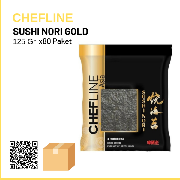 Chefline  Sushi Nori Gold  Yosun 50 Yaprak 125 gr x80 (Ad: 570₺)