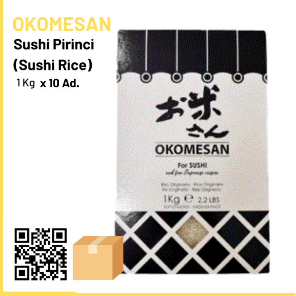 Okomesan Sushi Pirinci 1 kg (Sushi Rice) x10 (Ad: 255₺)