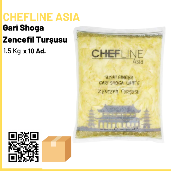 Chefline Asia Gari Shoga Zencefil Turşusu 1.5 Kg x10 (Ad: 220₺)