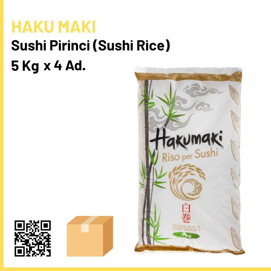 Haku Maki Sushi Rice 5 kg (Sushi Rice) x4 (Kg: 185₺)