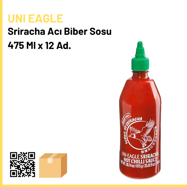 Uni Eagle Sriracha Acı Biber Sosu 475 ml x12 (Ad: 152₺)