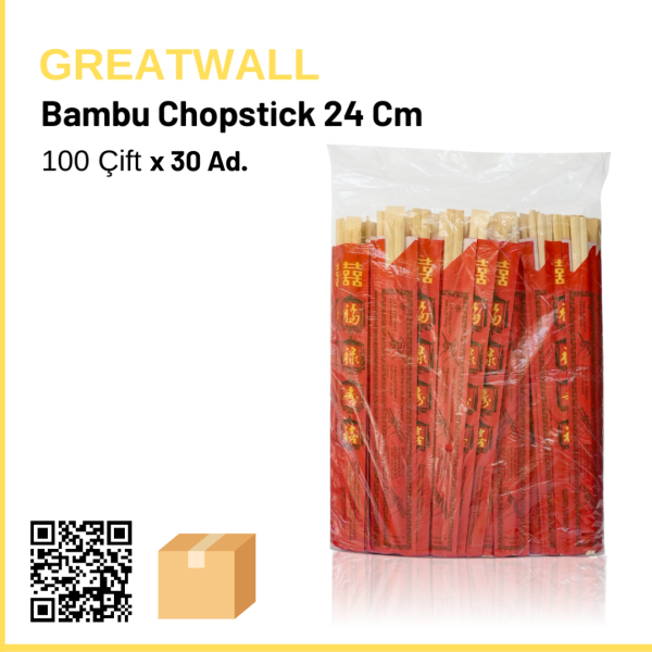 Bambu Chopstick 100 Çift 24 cm x30 (Ad: 120₺)