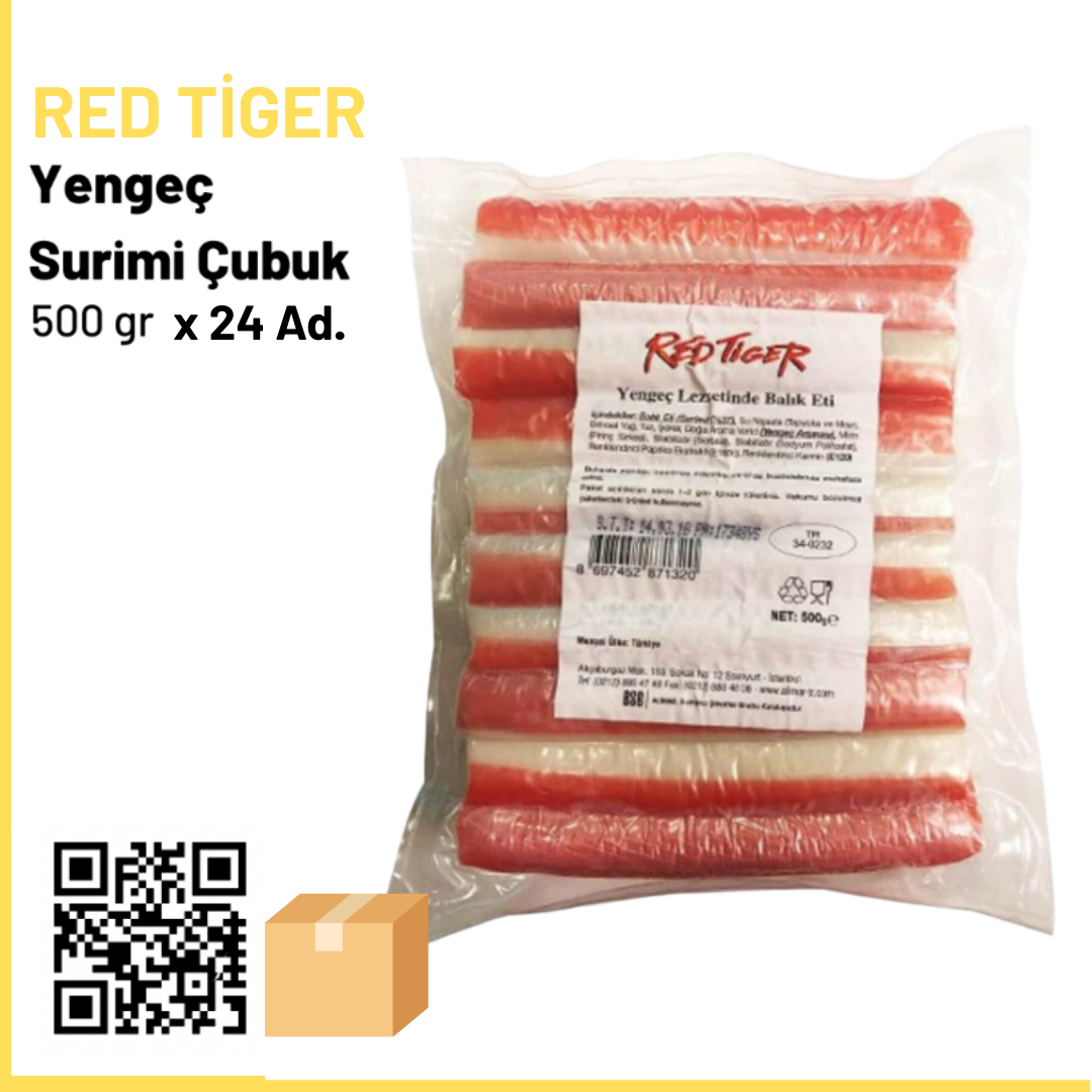 Red Tiger Yengeç Surimi Çubuk 500 gr x24 (Ad: 275₺)