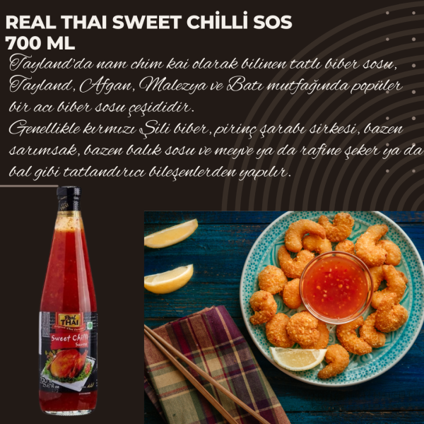 Real Thaı Tatlı Biber Sosu (Sweet Chilli) Sos 700 ml