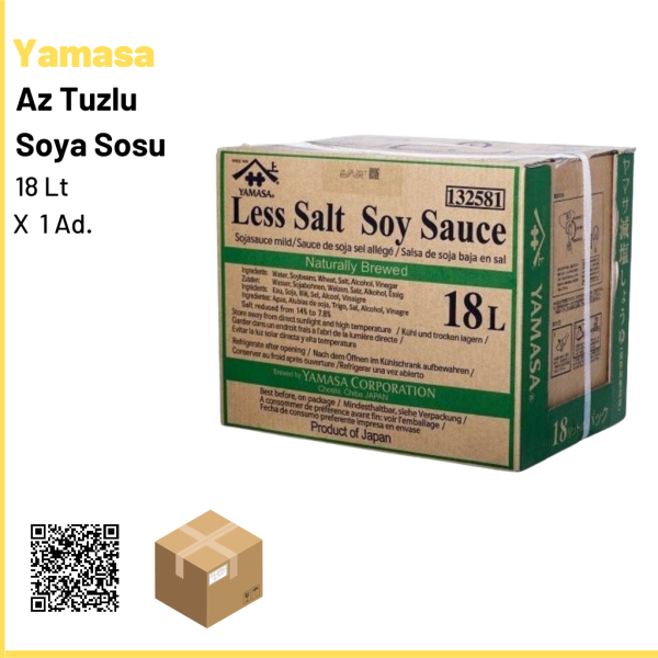 Yamasa Less Salt  Soy Sauce Az Tuzlu Soya Sosu 18 Lt