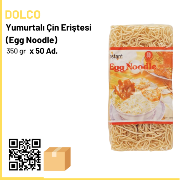 Dolco Gold Brand Yumurtalı Çin Eriştesi 350 gr (Egg Noodle) x50 (Ad: 60₺)