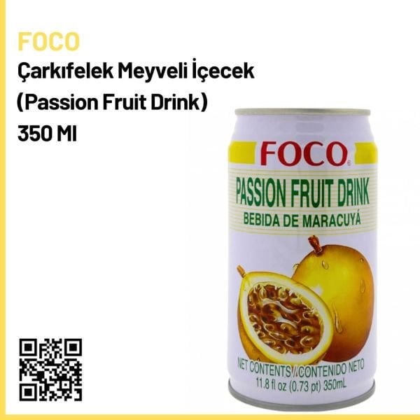 Foco Çarkıfelek Meyveli İçecek (Passion Fruit Drink) 350 Ml