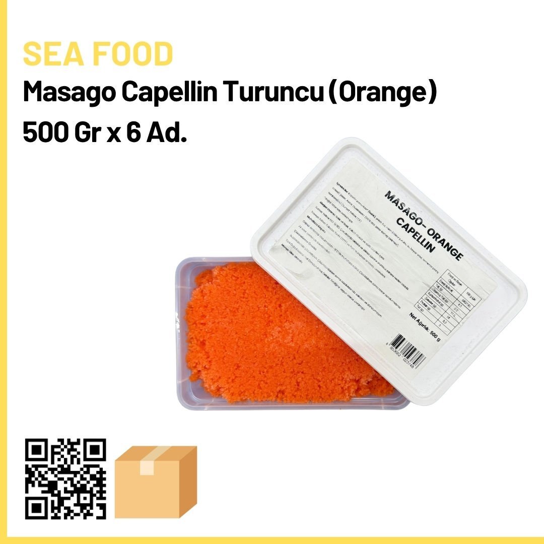 Sea Food Masago Cappelin Turuncu (Orange) 500 Gr x 6 (Ad: 1000₺)