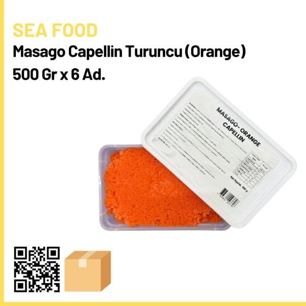 Sea Food Masago Cappelin Turuncu (Orange) 500 Gr x 6 (Ad: 1000₺)