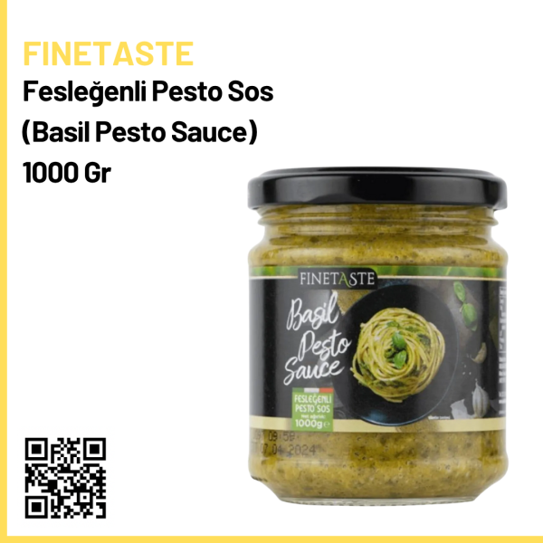 Finetaste Fesleğenli Pesto Sos (Basil Pesto Sauce) 1000 Gr
