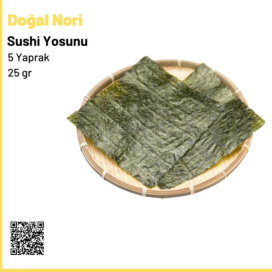 Doğal Nori Sushi Yosunu 5 Yaprak 25 gr
