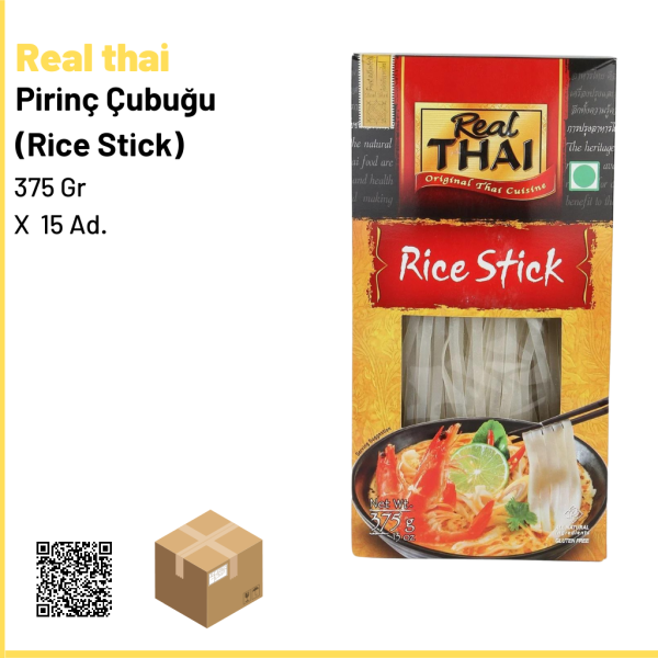 Real thai Pirinç Çubuğu 375 gr (Rice Stick) × 15 ad 1 Ad.: 82 Tl